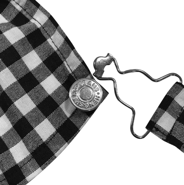 Checkerboard Plaid Jumpsuit Black and White Pants