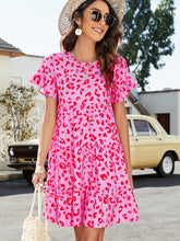 Load image into Gallery viewer, Double Take Short Flounce Sleeve Tiered Dress
