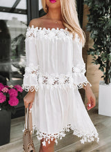 Load image into Gallery viewer, New European And American Tube Top Off Shoulder Lace Dress
