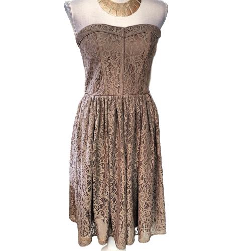 Eva Mendez Strapless Lace Cocktail Dress Size 8