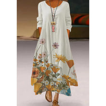 Load image into Gallery viewer, 2022 Fashion Summer Maxi Dress Women&#39;s Printed Sundress Casual Short Sleeve Vestidos Female High Waist Robe Femme
