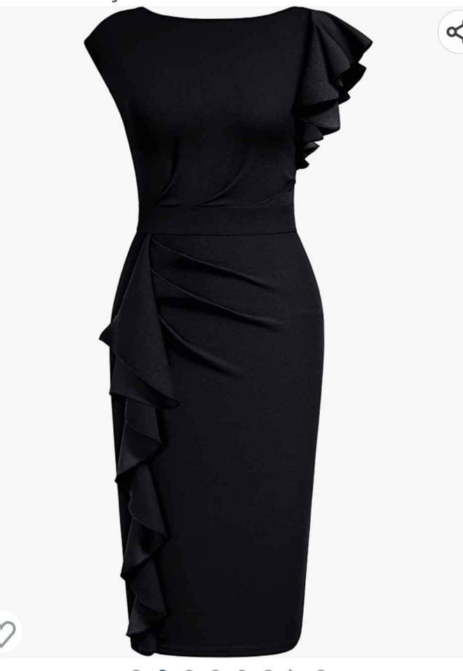 Sleeveless Ruffled Women's Pencil Dress Size Large