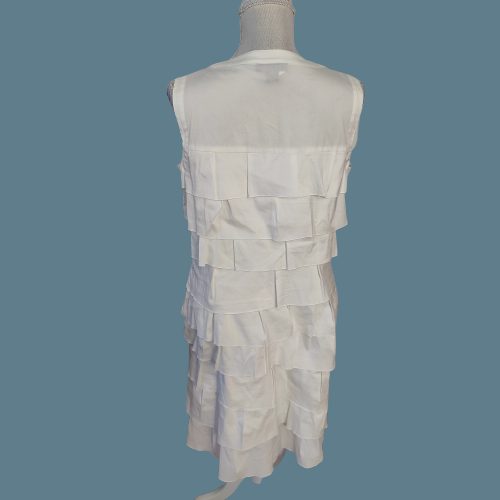 Afani Sleeveless Split Neck Tiered Ruffled Summer Dress Size 12