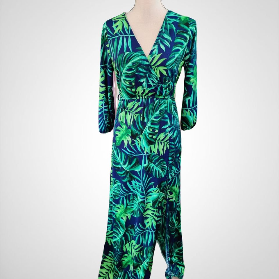 TropicalPrintFauxWrap