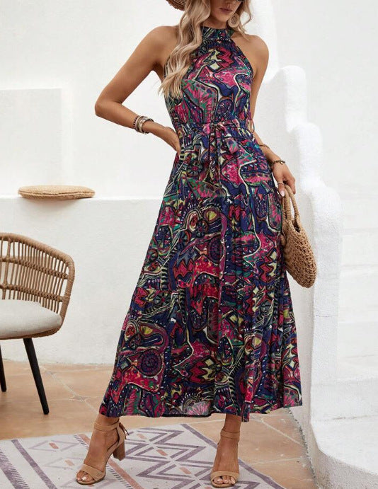 Graceful And Fashionable High Waist Dress Bohemian Dress