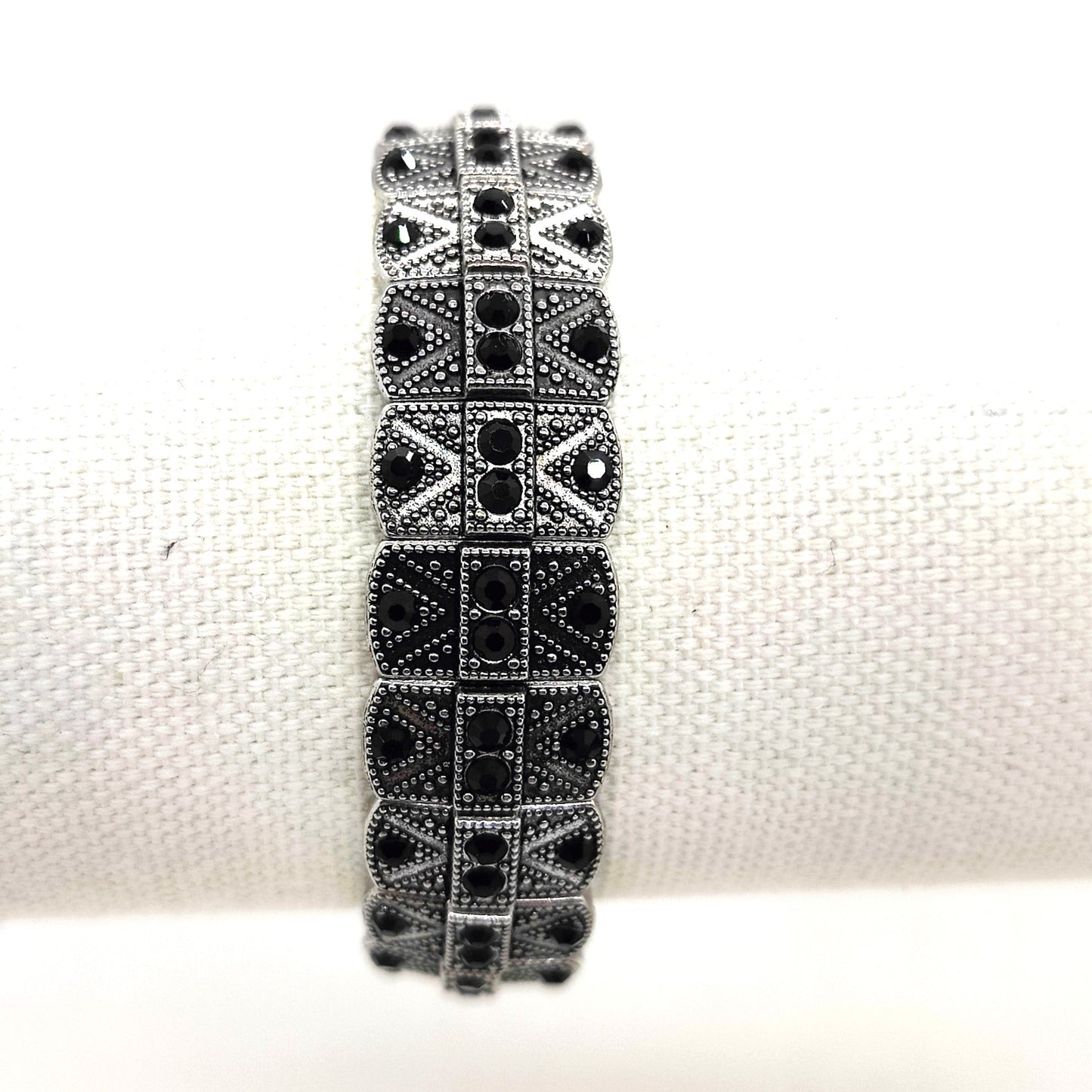 Tribal Navajo Stretch Vintage Crystal Leather Bracelets