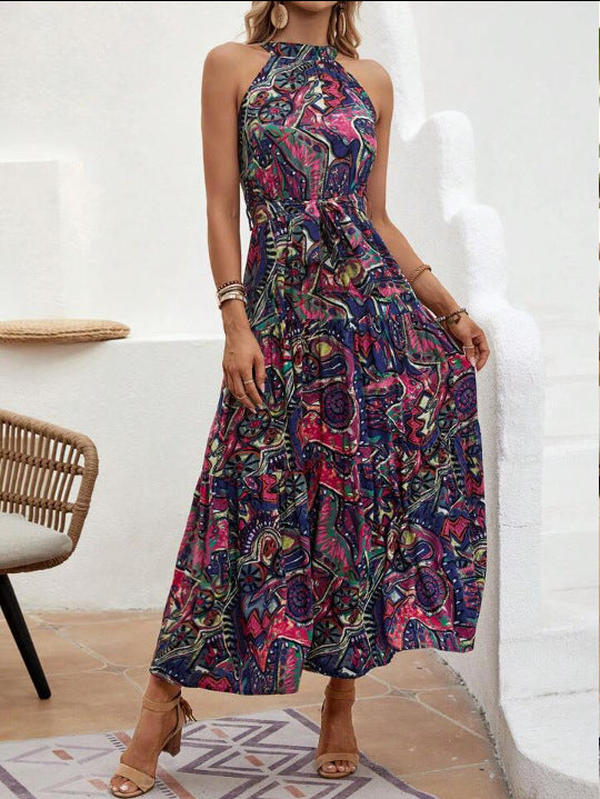 Graceful And Fashionable High Waist Dress Bohemian Dress