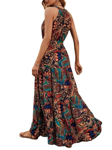 Graceful And Fashionable High Waist Dress Bohemian Dress