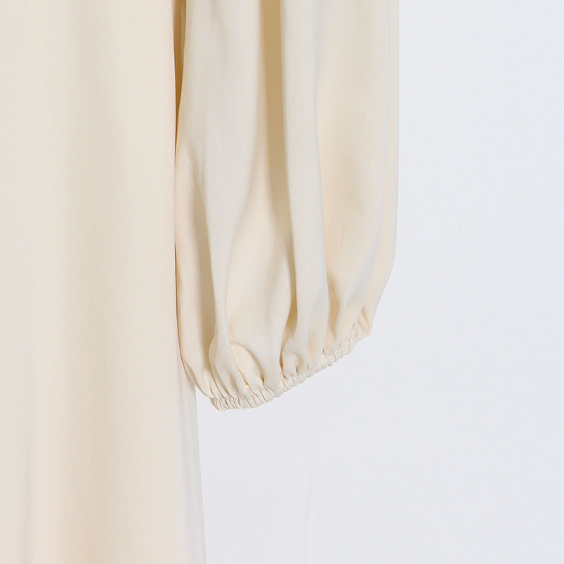 Celebrity Style Apricot Beaded Long Dress