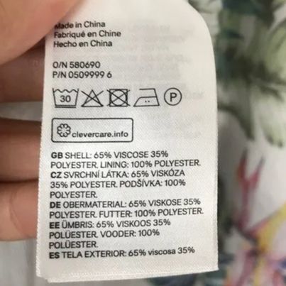 Divided V-Neck Tropical Palm Sleeveless with Pockets Sundress Size 12