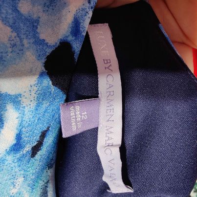 Luxe by Carmen Marc Valvo Sleeveless Square Neck Dress