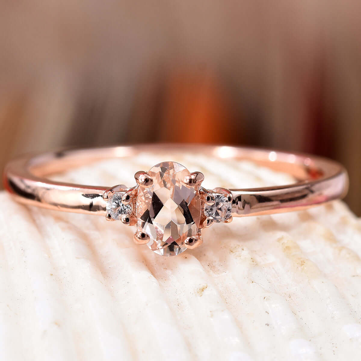 Premium Marropino Morganite Ring Size 9