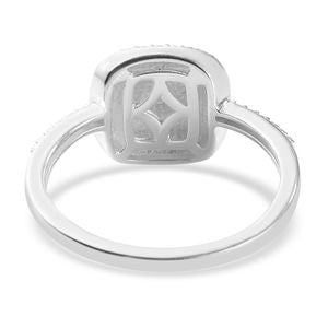 Moissanite Accent Ring in Sterling Silver