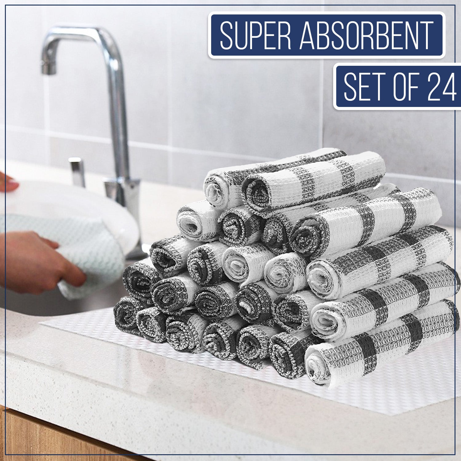 Set of 24 100% Cotton Dish Cloths