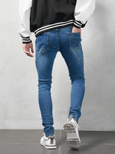 Load image into Gallery viewer, ROMWE Guys Cotton Washed Jeans
