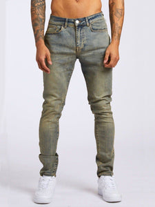 ROMWE Guys Cotton Washed Jeans