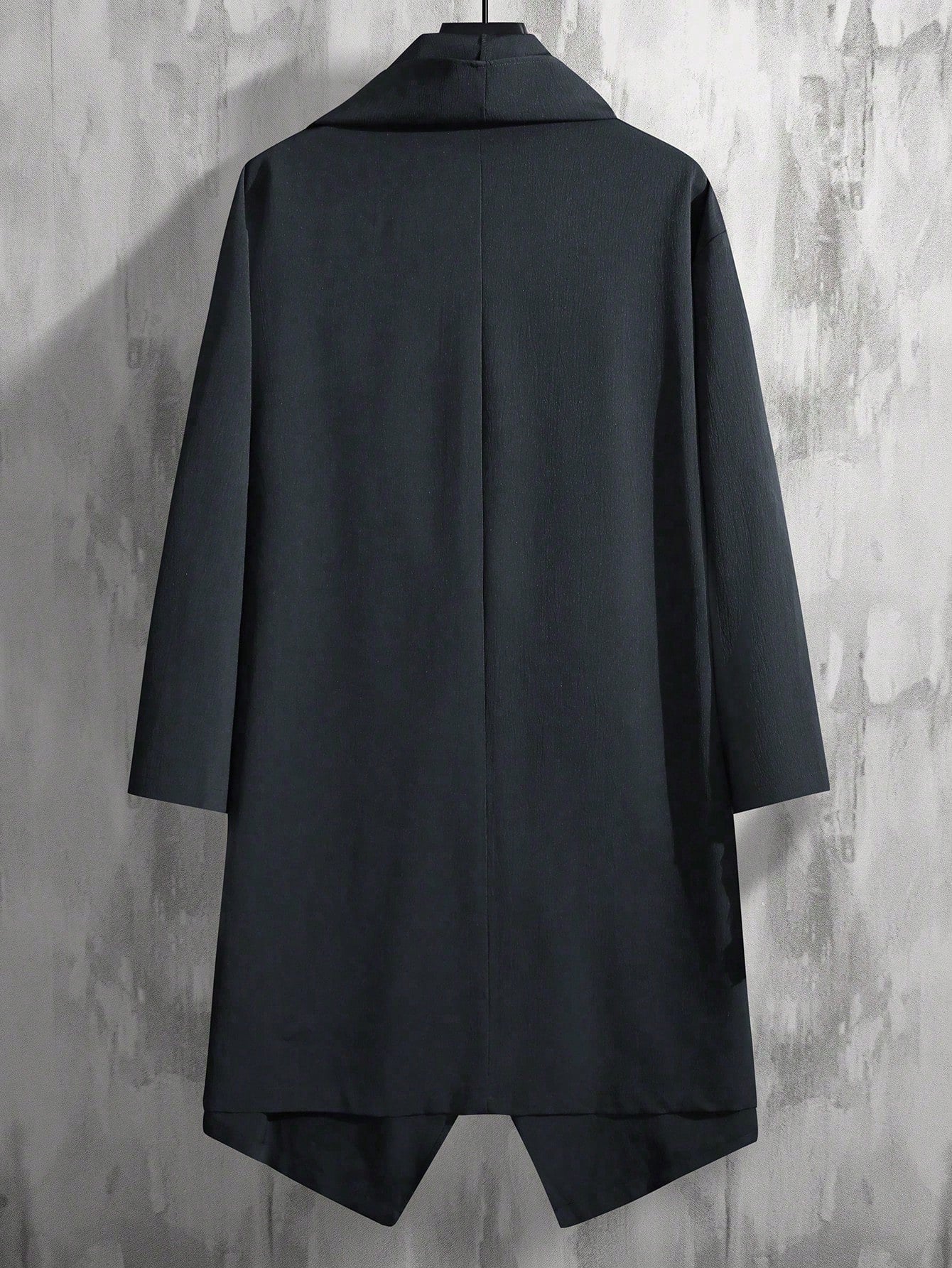 Manfinity EMRG Men Waterfall Collar Open Front Coat