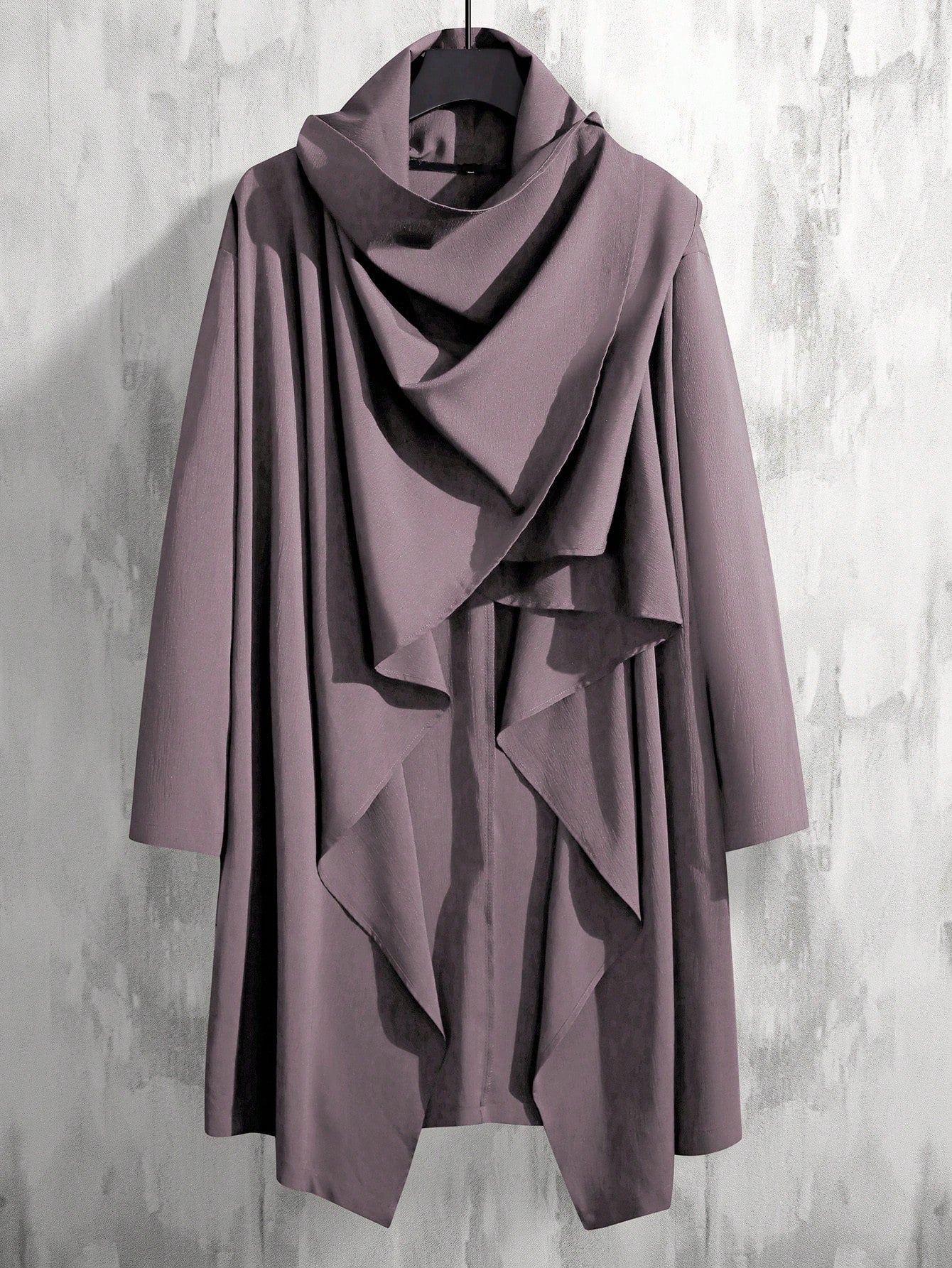 Manfinity EMRG Men Waterfall Collar Open Front Coat