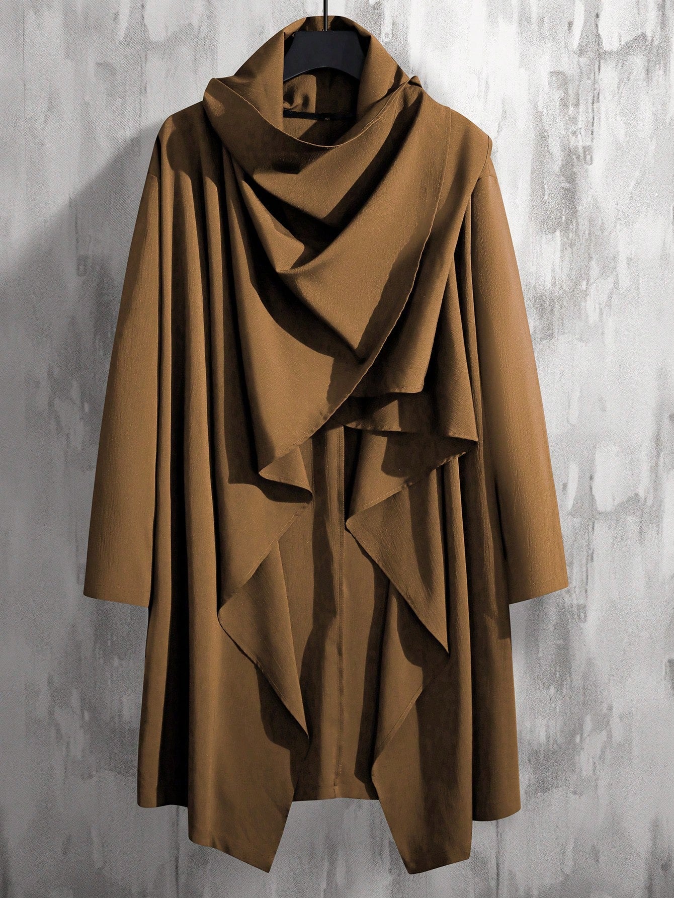 Manfinity EMRG Men Waterfall Collar Open Front Coat