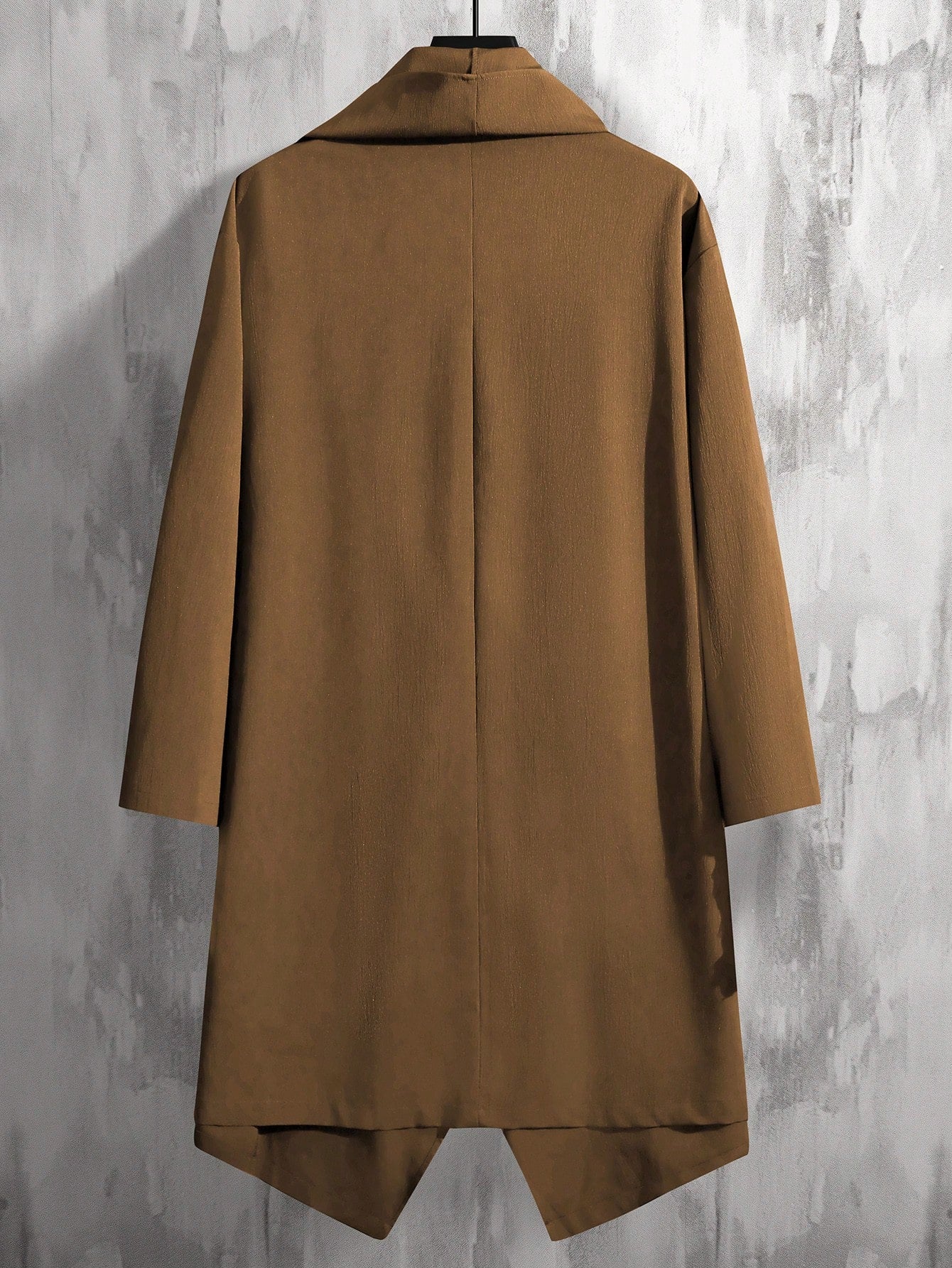 Manfinity EMRG Men Waterfall Collar Open Front Coat