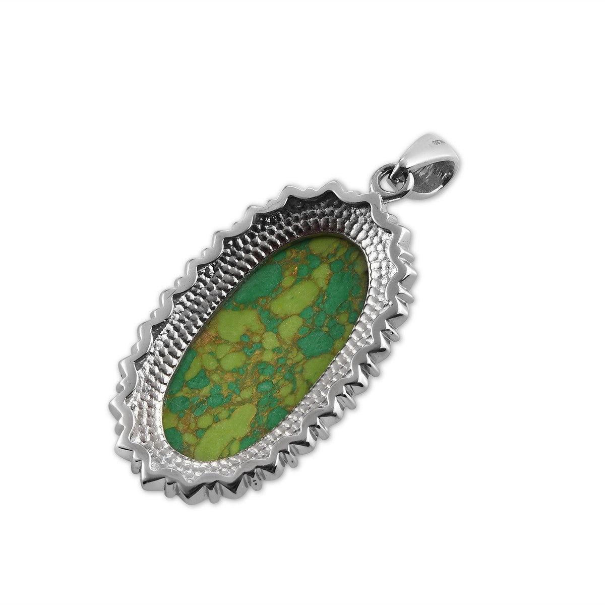 Mojave Green Turquoise Solitaire Pendant
