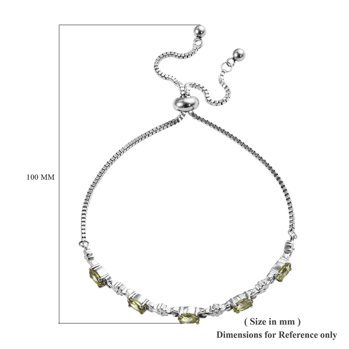 Bolo Bracelet - Peridot Bolo  2.65 ctw