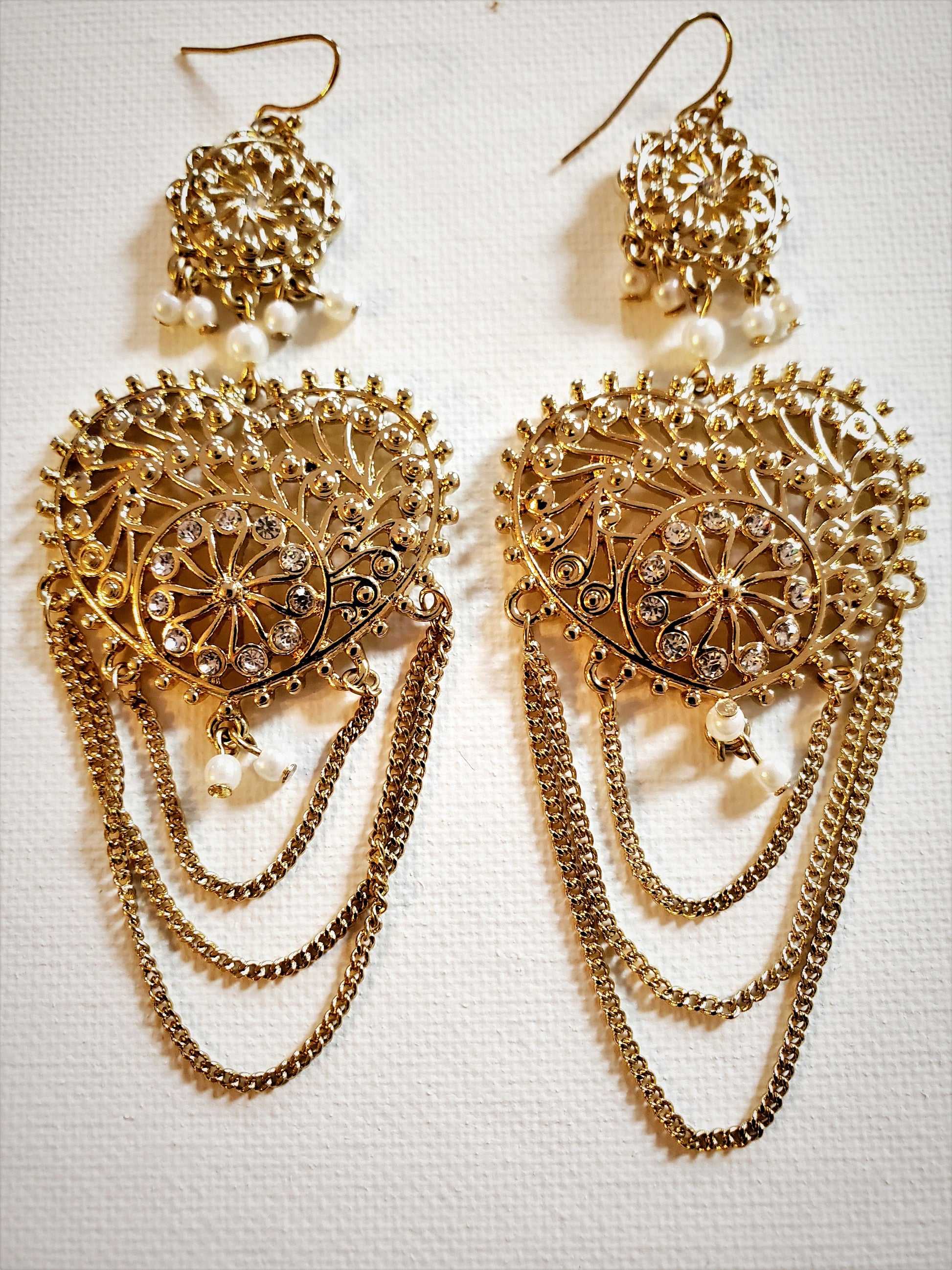 Pretty Ornate Drape Earrings