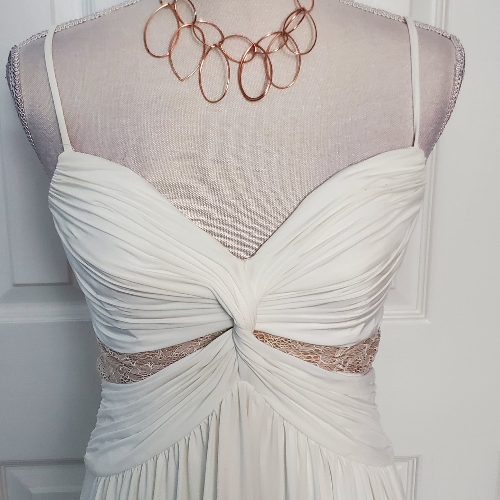 Vintage Sultry White Cocktail Dress Size 7