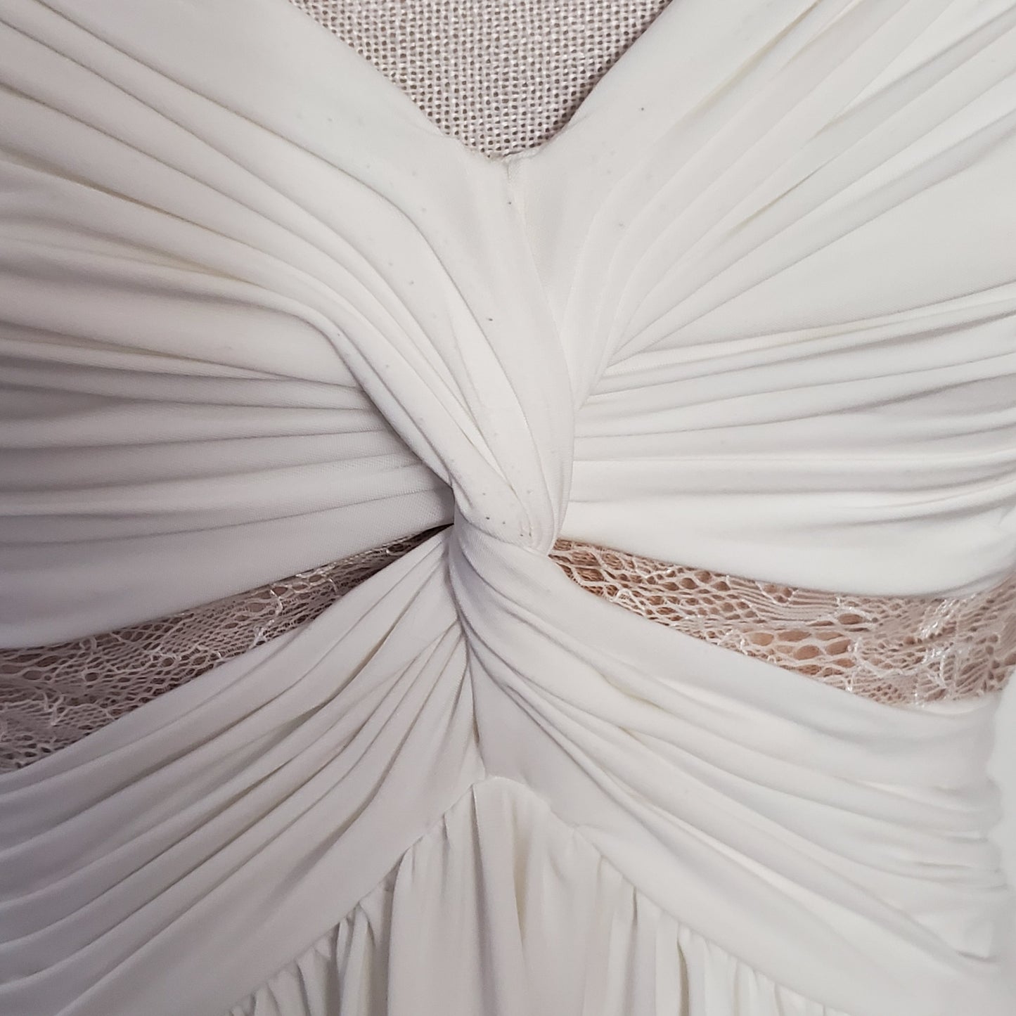 Vintage Sultry White Cocktail Dress Size 7