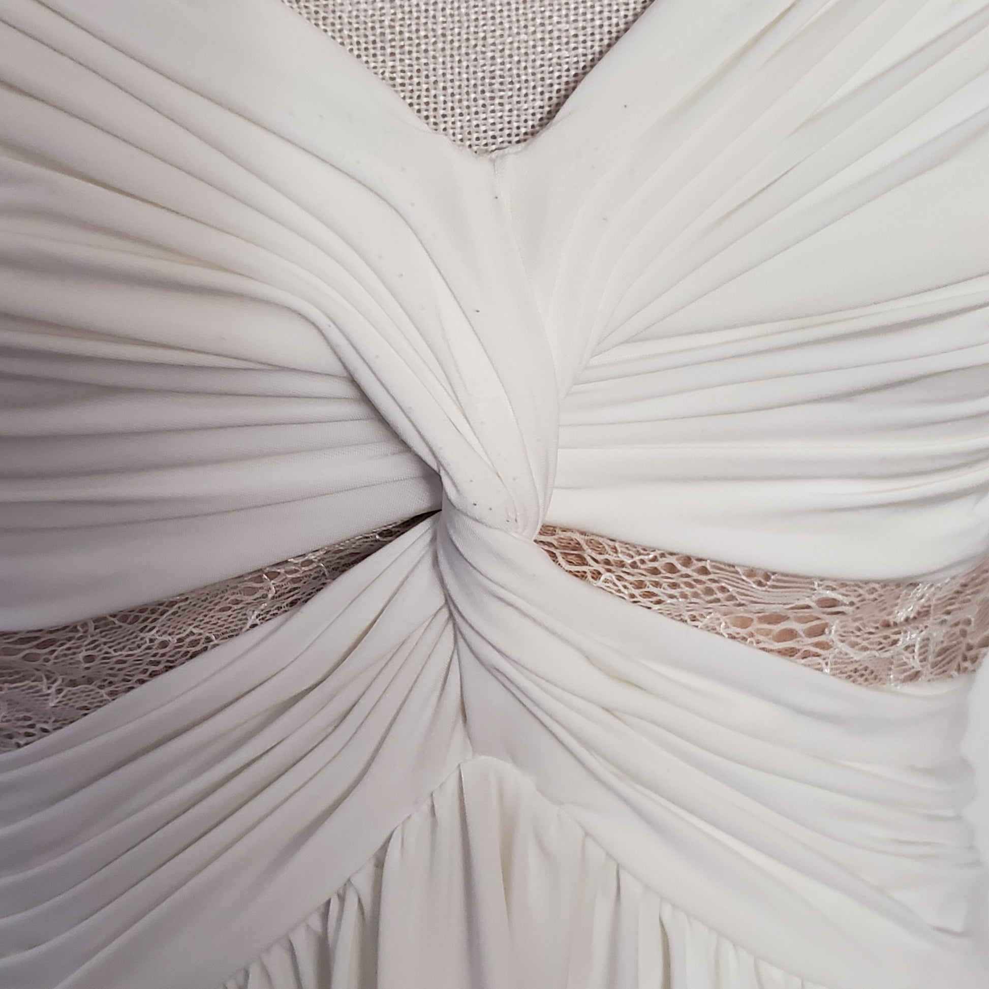 Vintage Sultry White Cocktail Dress Size 7