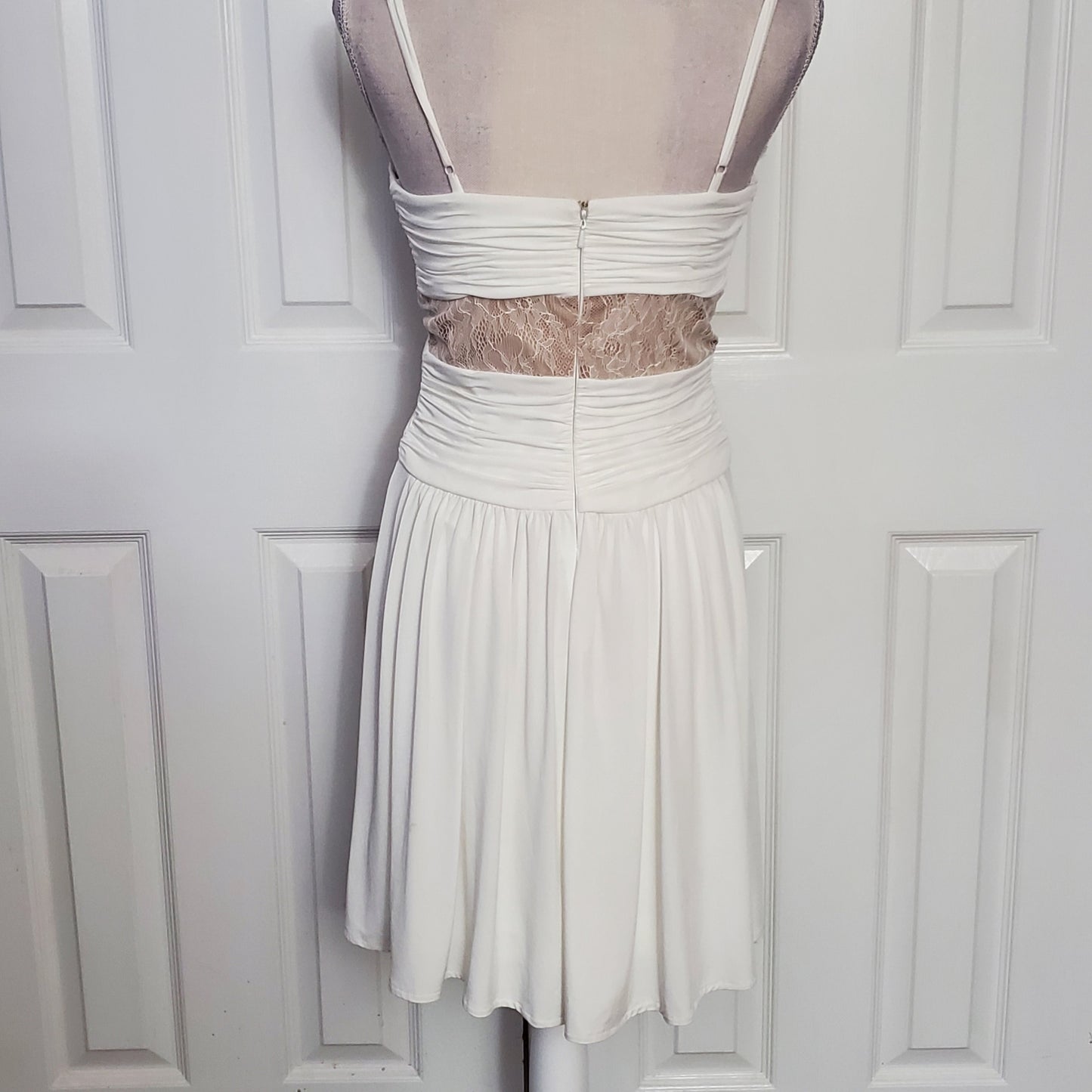 Vintage Sultry White Cocktail Dress Size 7