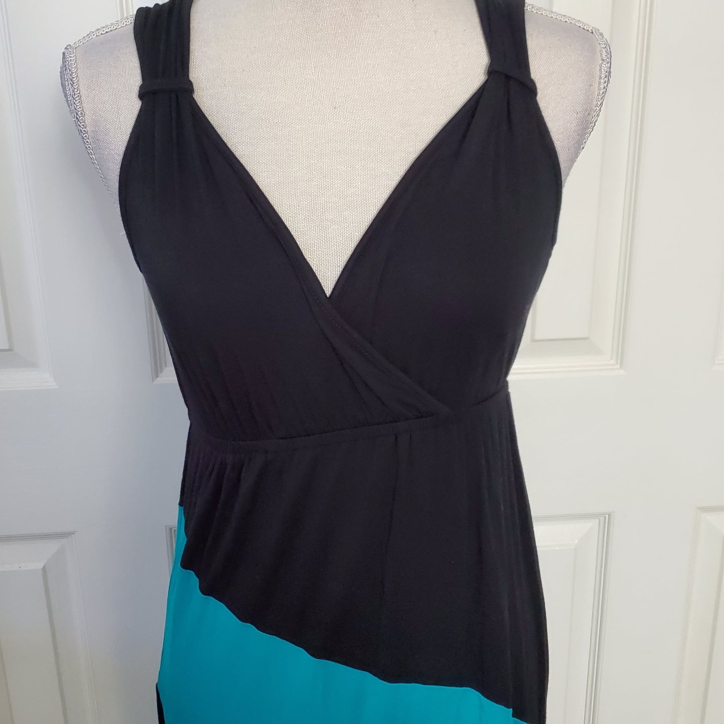 Long Color Blocked Dress Size Medium