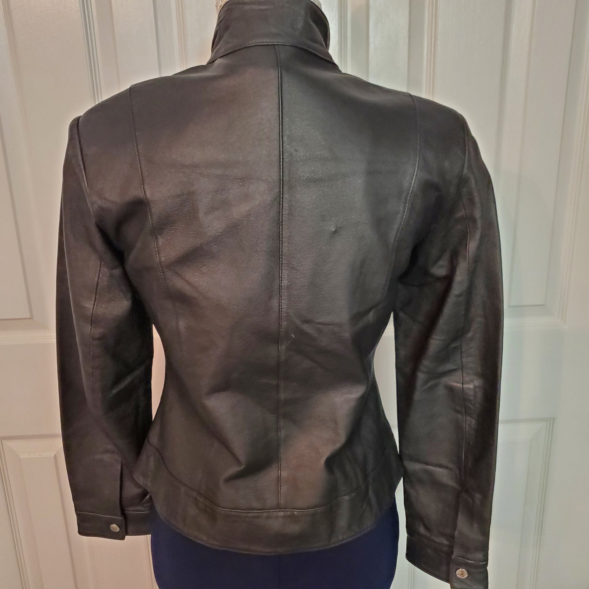 Ultra Chic Leather Scuba Jacket Size 6