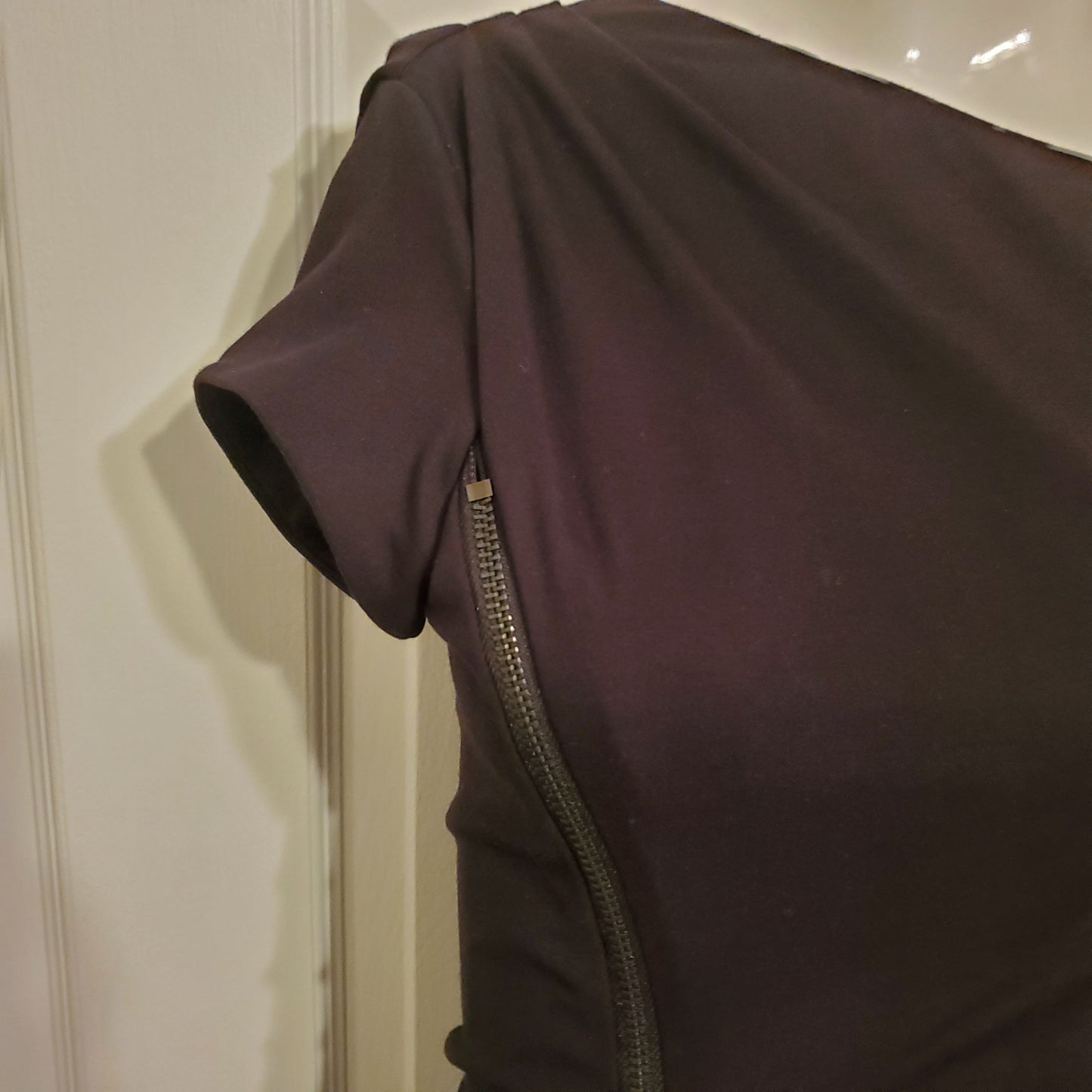 BeBe Black Ruched Dress Size Small