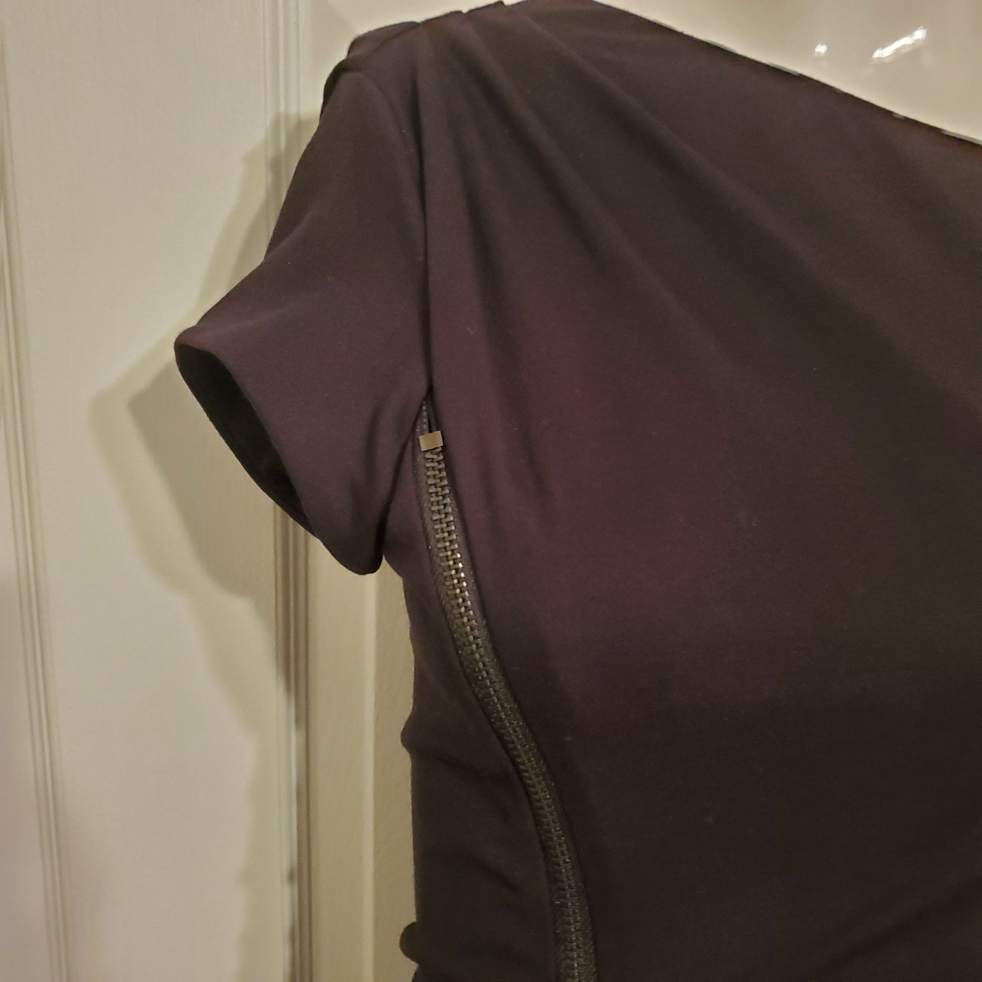 BeBe Black Ruched Dress Size Small