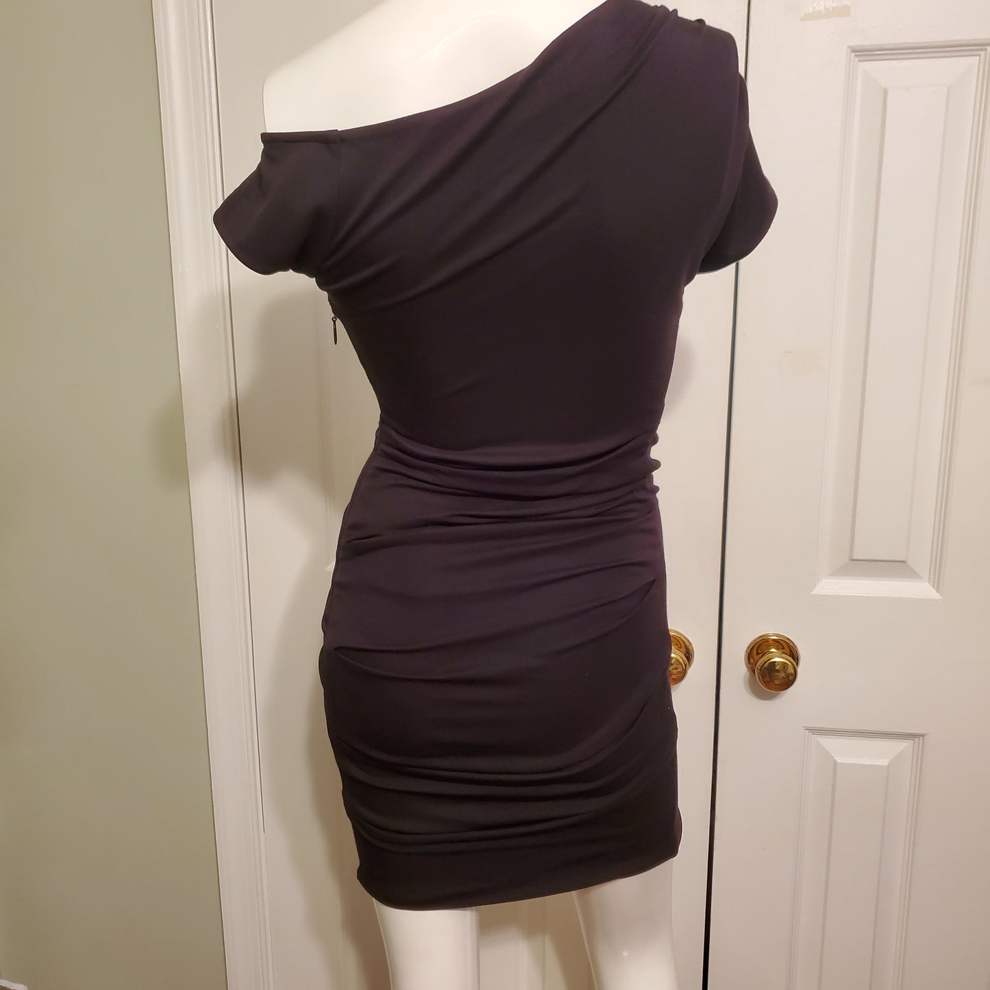 BeBe Black Ruched Dress Size Small