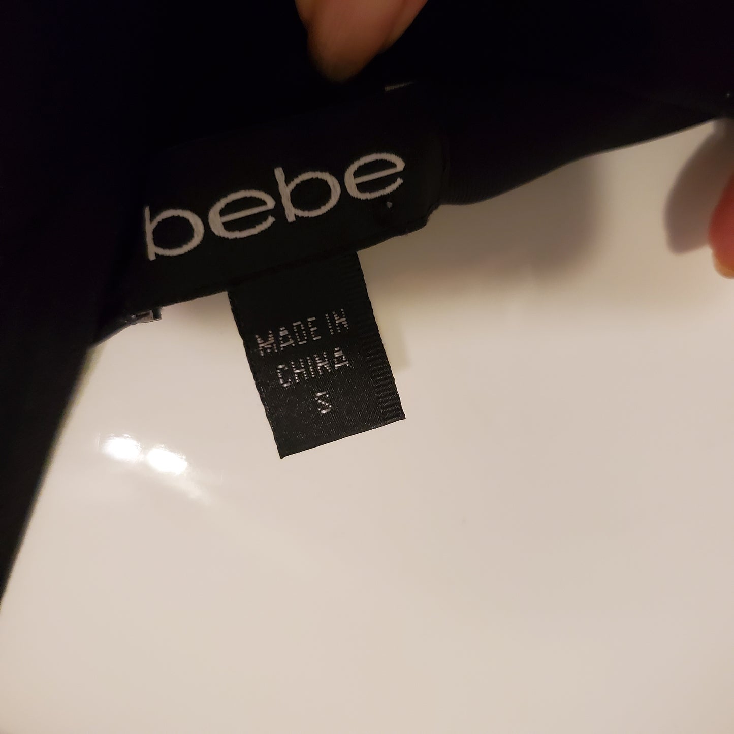 BeBe Black Ruched Dress Size Small