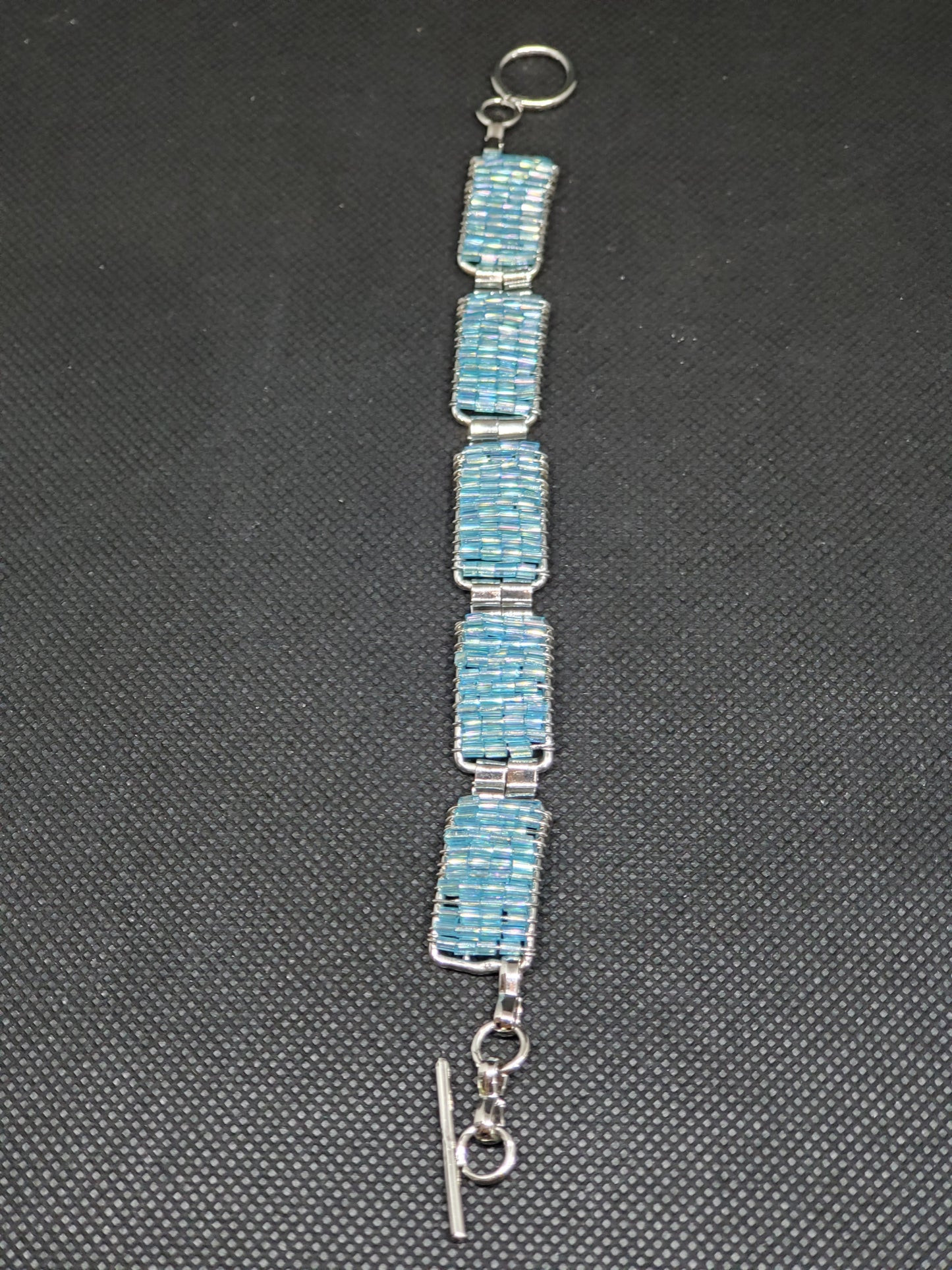 Intriguing Glass Bead Bracelets with Toggle Clasp