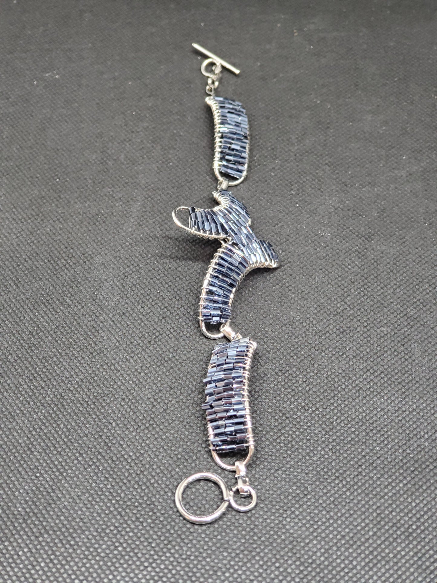 Intriguing Glass Bead Bracelets with Toggle Clasp