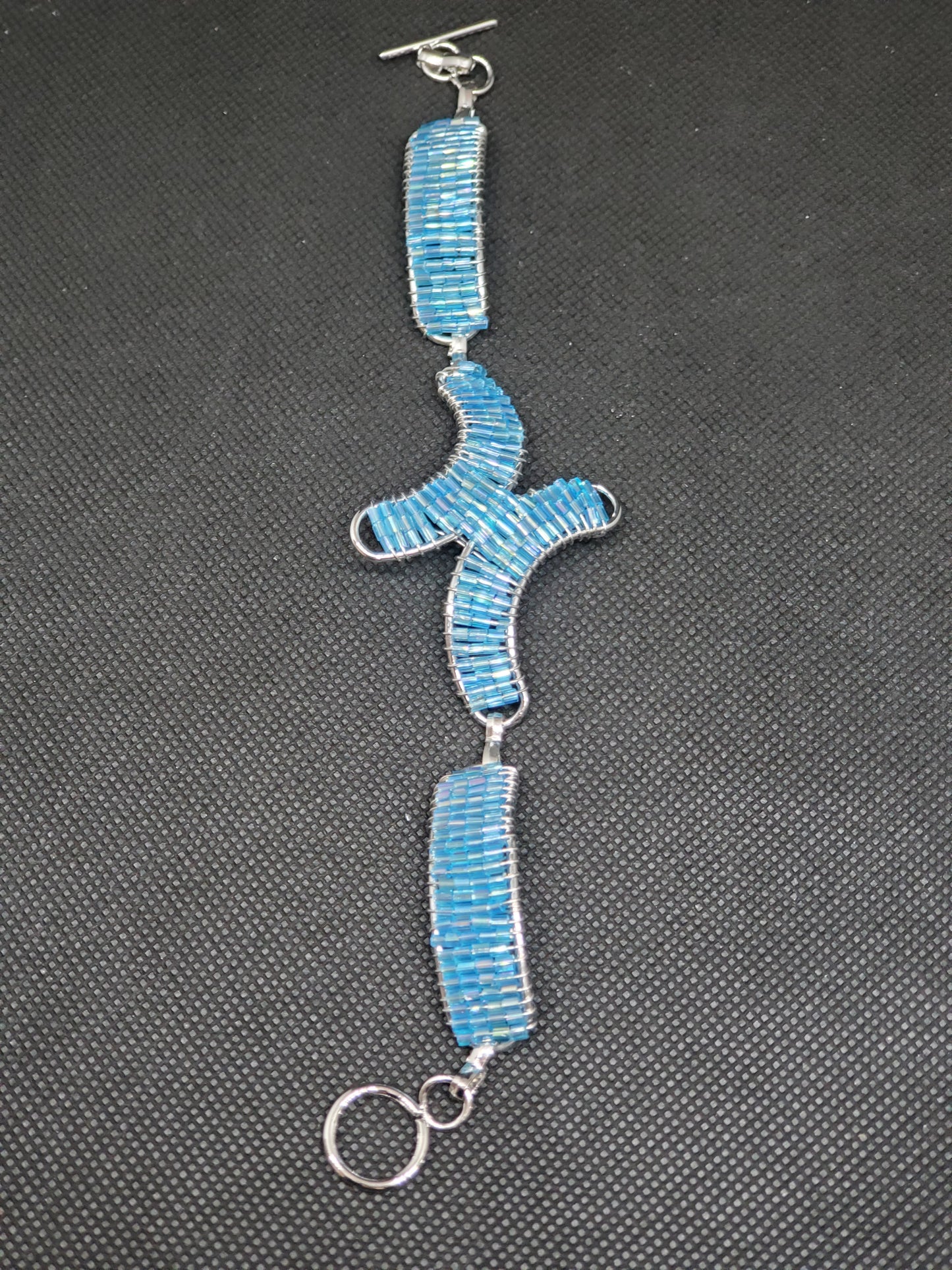 Intriguing Glass Bead Bracelets with Toggle Clasp