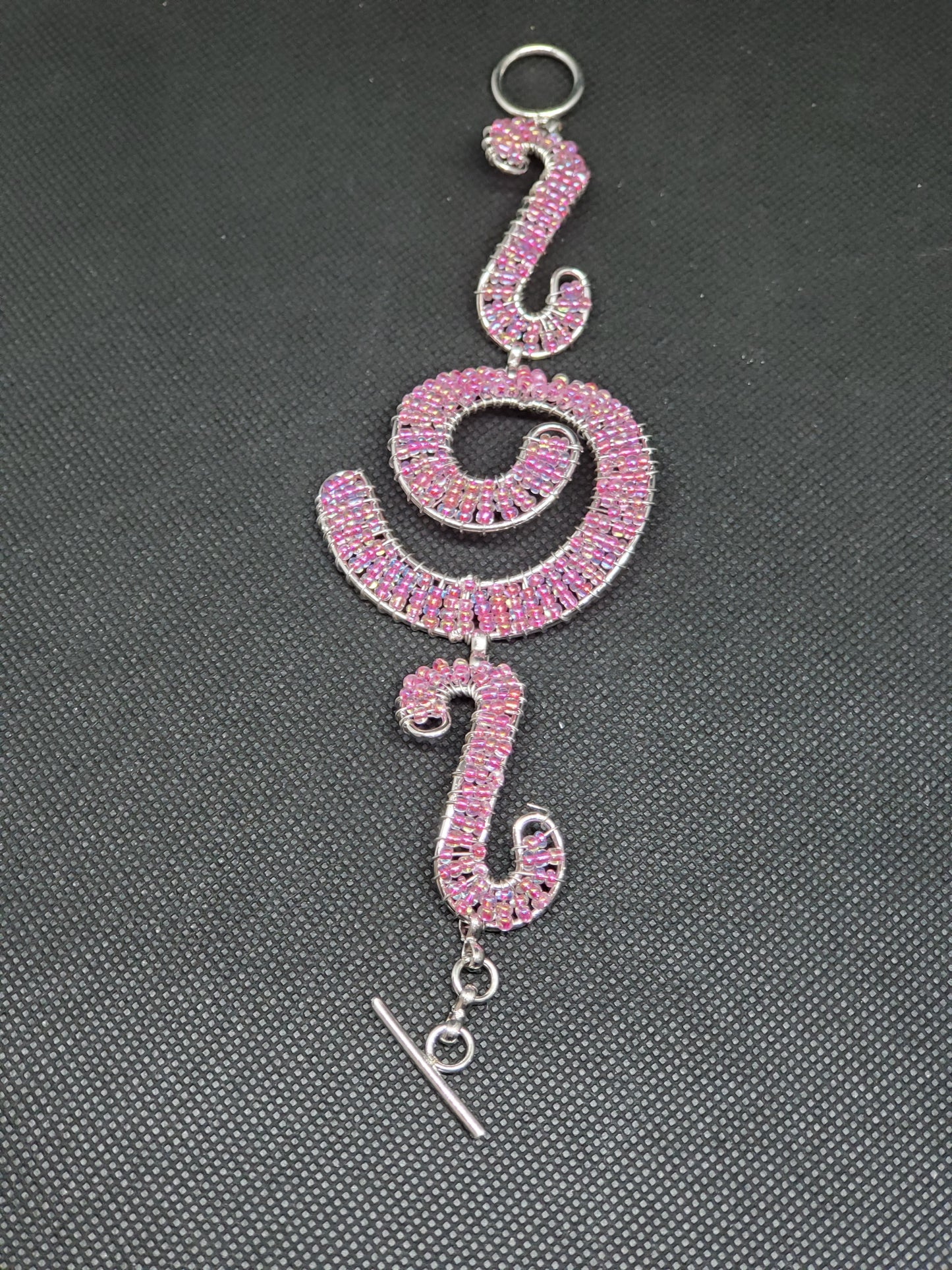 Intriguing Glass Bead Bracelets with Toggle Clasp