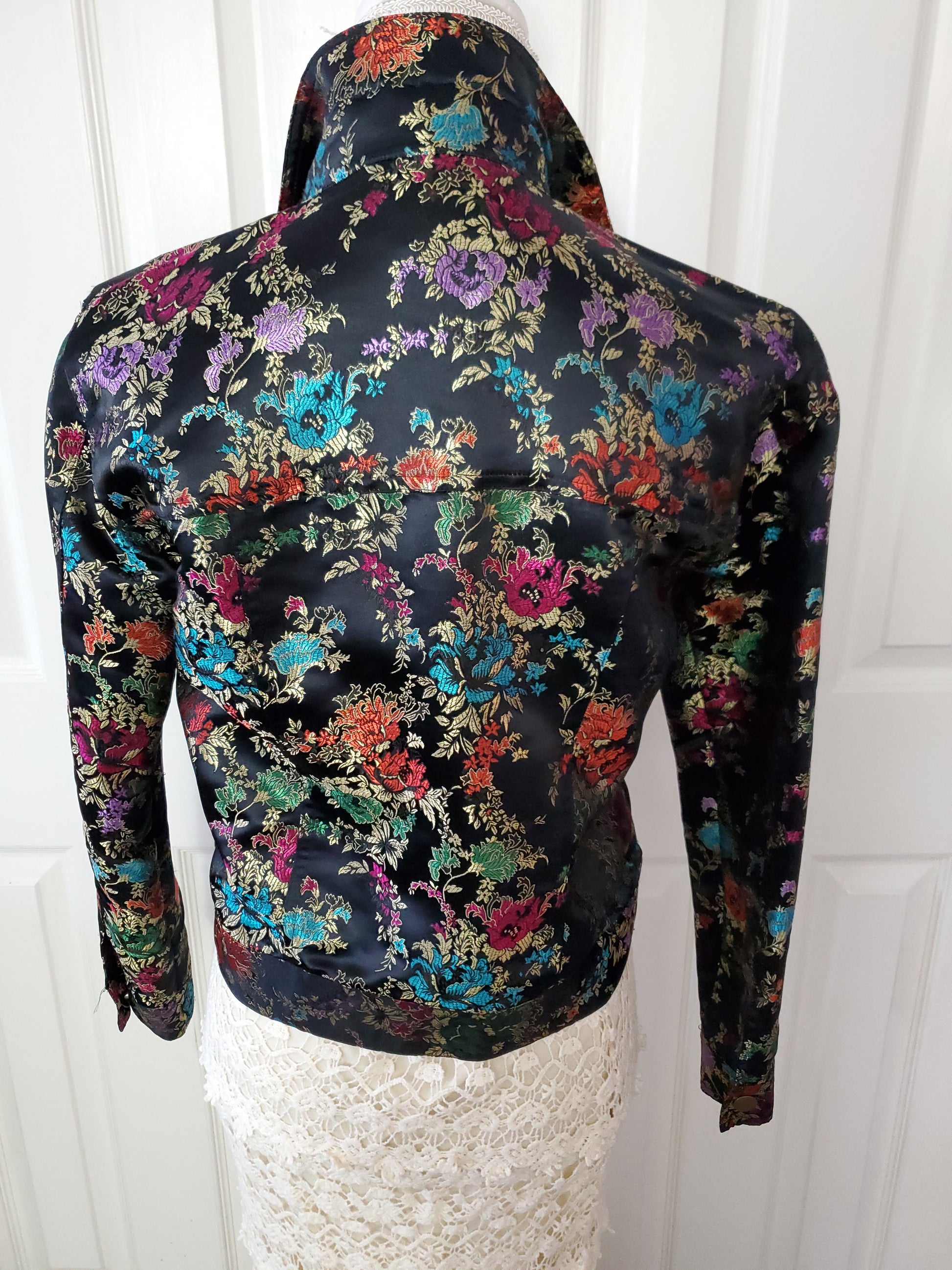 Whimsical Vintage Inspired Embroidered Jacket Size Small