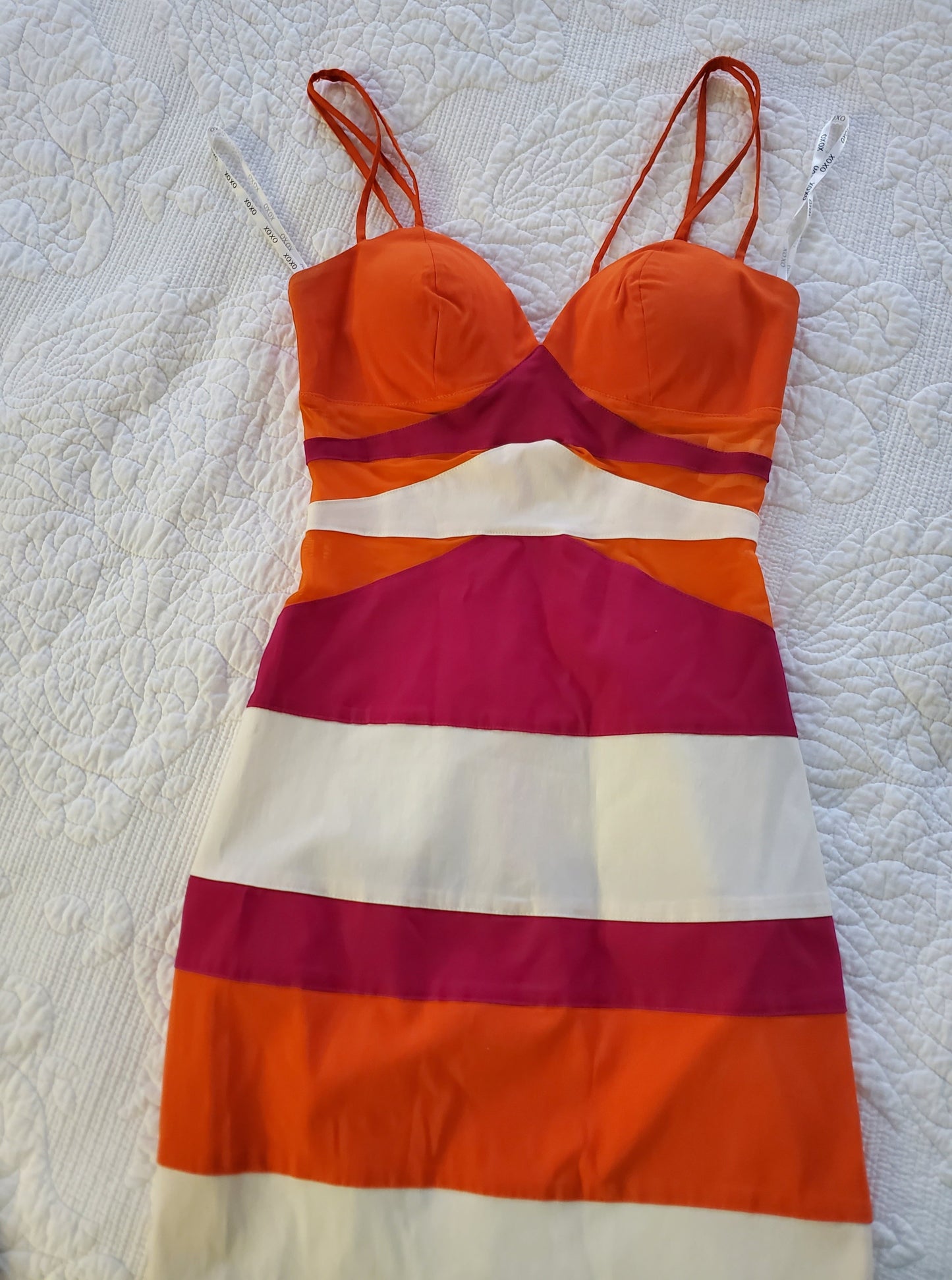 Bodycon Color Blocked Dress by XOXO Size Small