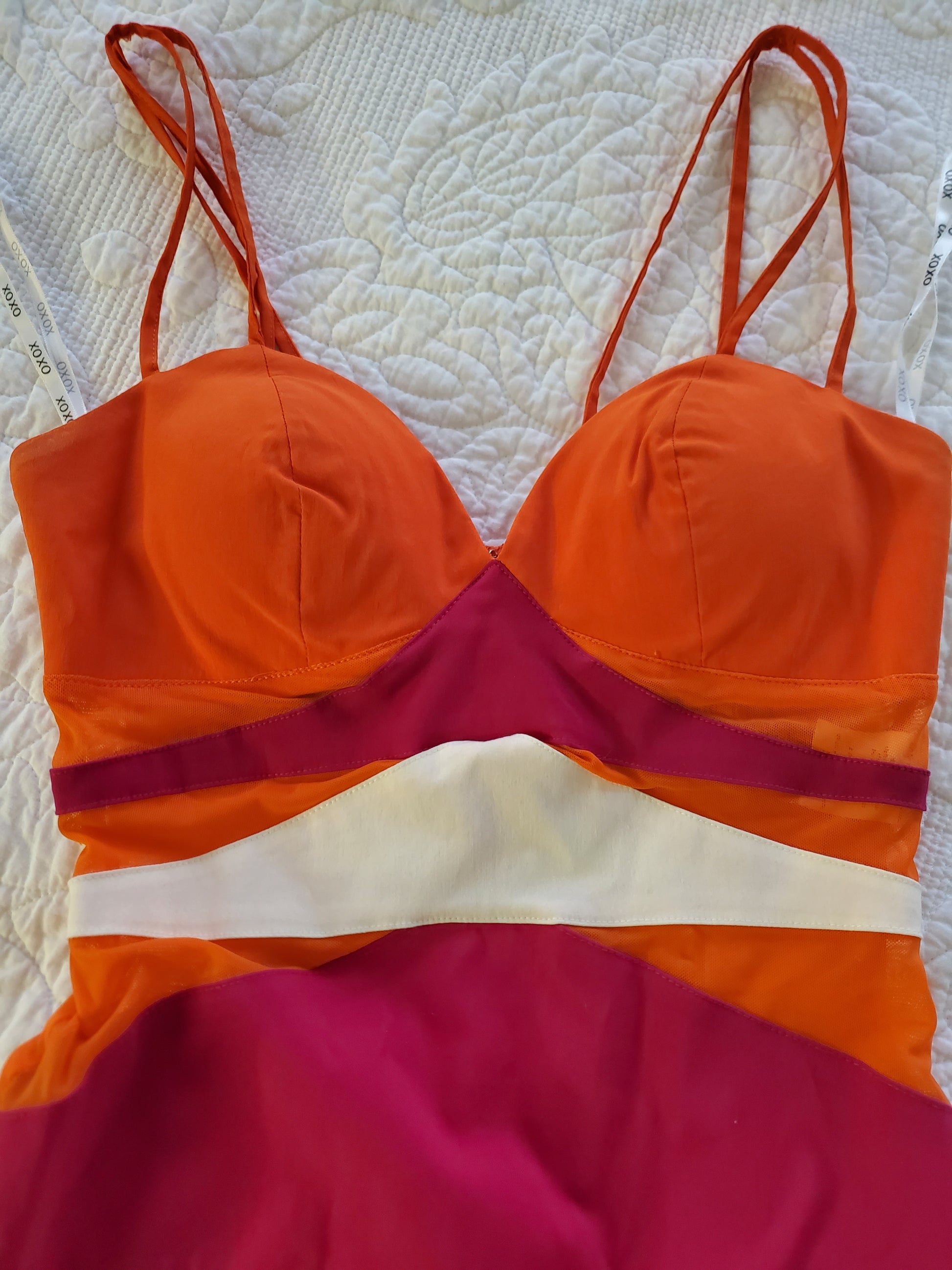 Bodycon Color Blocked Dress by  XOXO Size Small