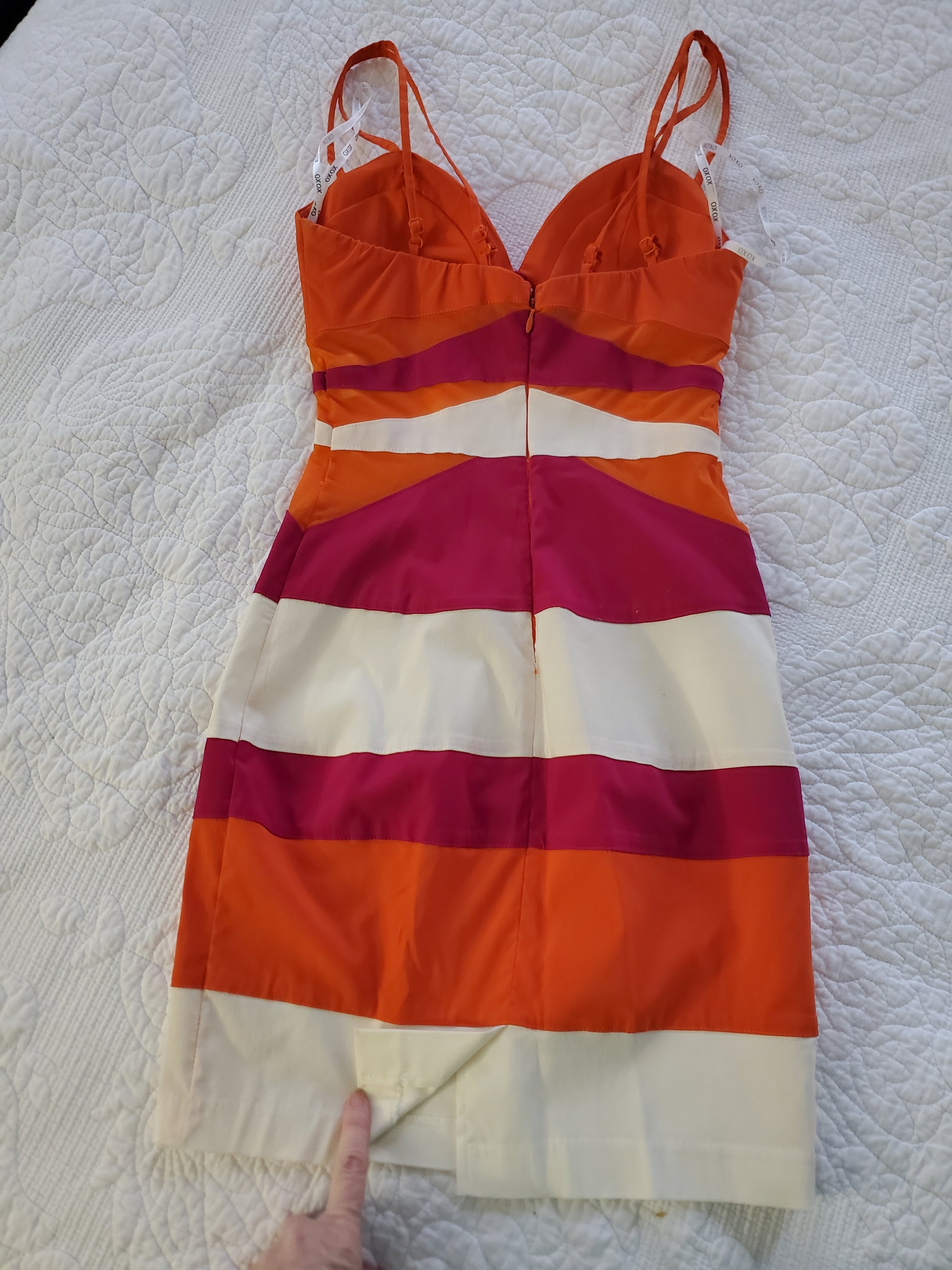 Bodycon Color Blocked Dress by  XOXO Size Small