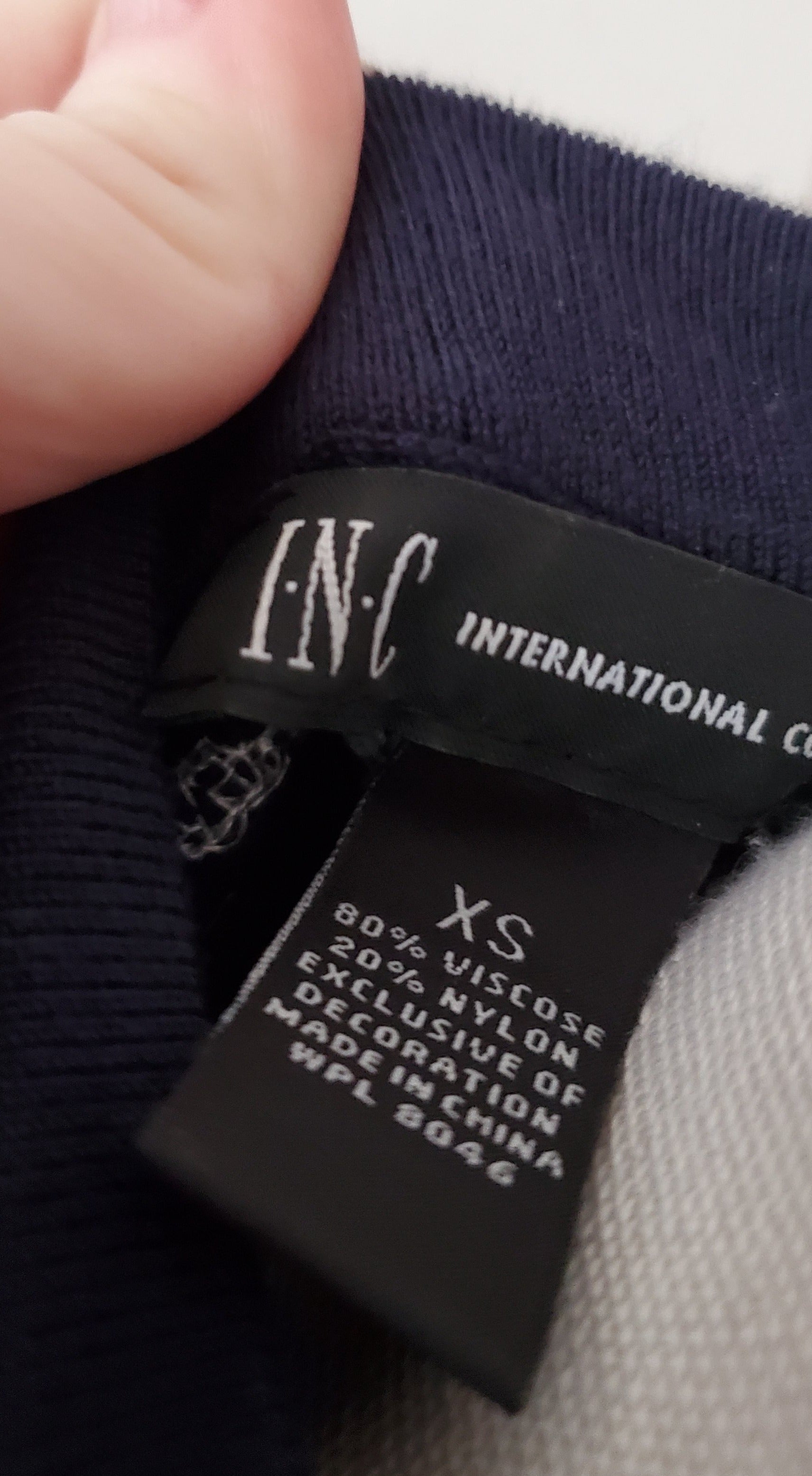 Ladies Navy Blue Long Sleeve Top Size XS