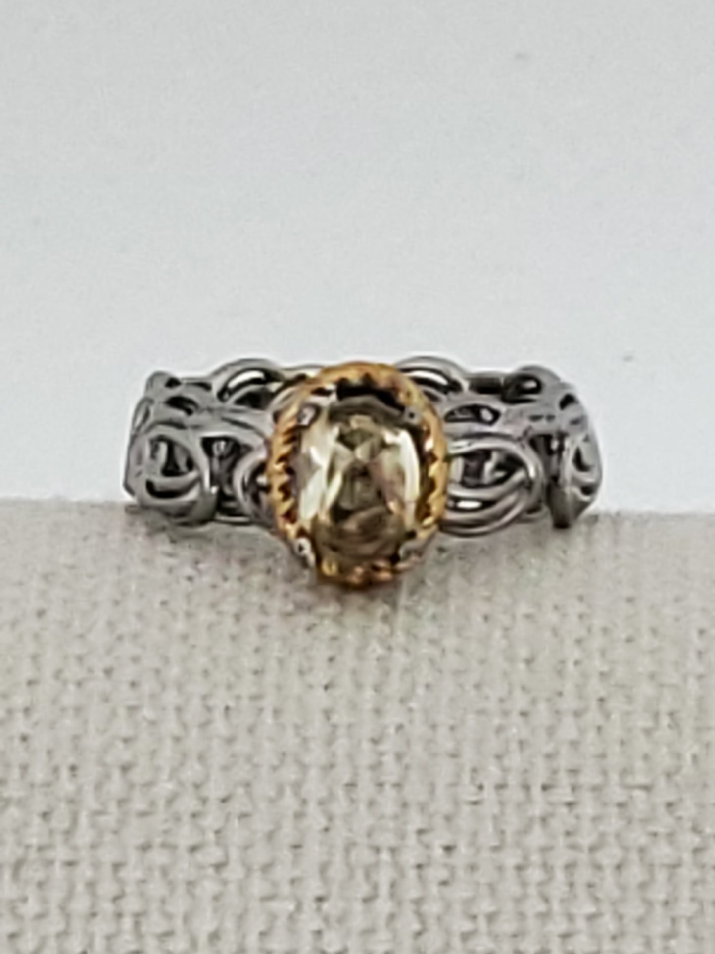 Oval Brazilian Citrine Ring Size 6