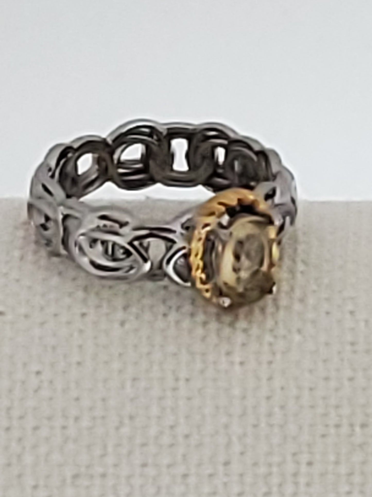 Oval Brazilian Citrine Ring Size 6
