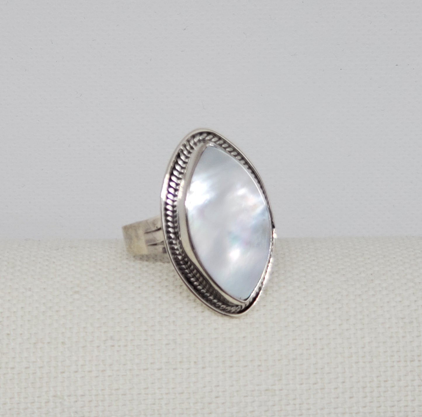 Mother Of Pearl Ring in Sterling Silver