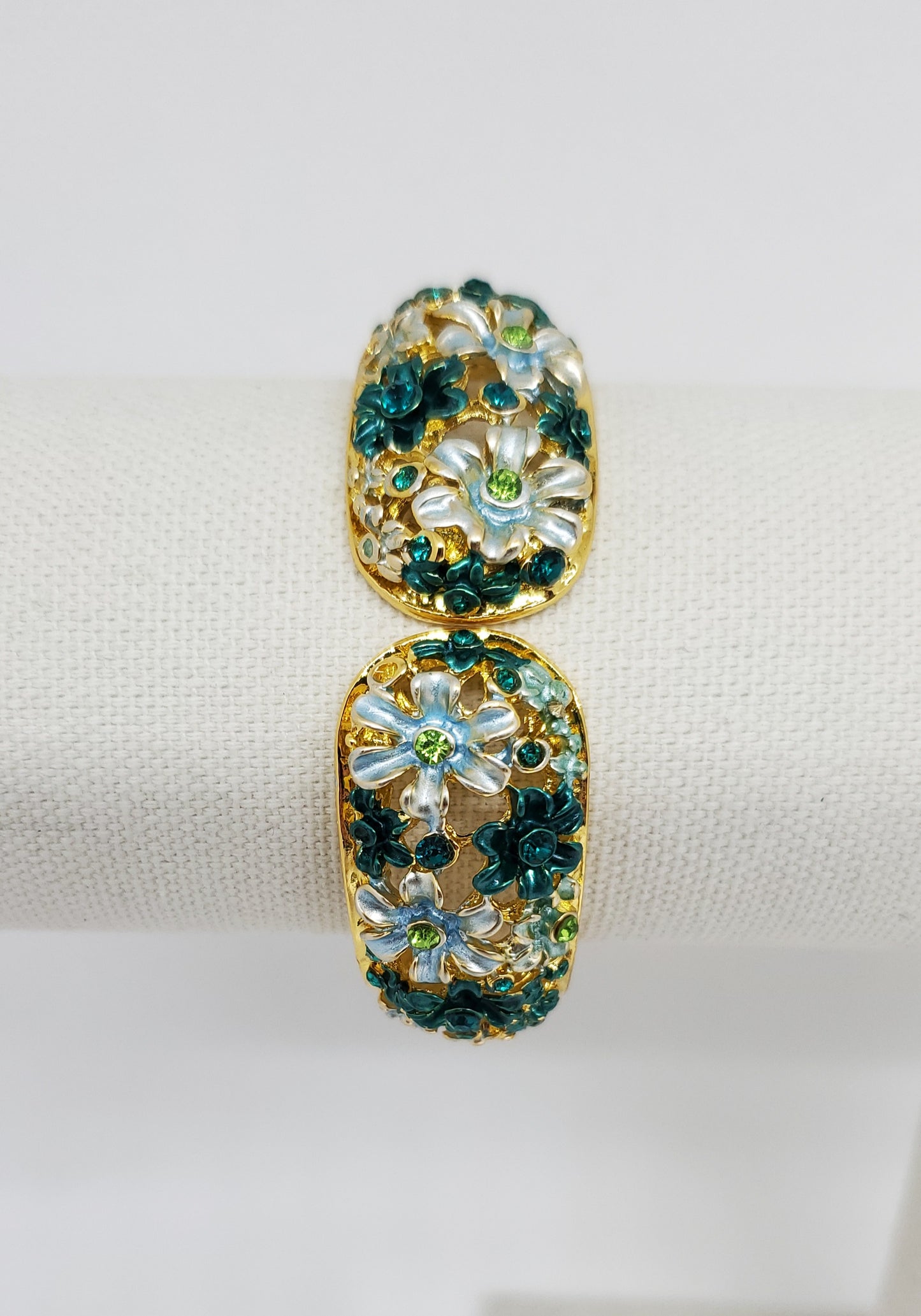 Hand Painted Austrian Crystal Enameled Bracelet